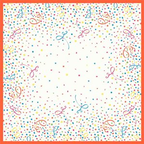 SUR-NAPPE EFFET TISSU CONFETTI 84 X 84 CM