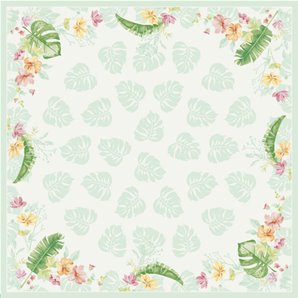 SUR-NAPPE EFFET TISSU TROPICAL GARDEN 84 X 84 CM