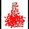 CANON A CONFETTIS 40 CM COEURS ROUGES