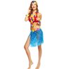 JUPE HAWAIENNE 45 CM BLEUE PVC