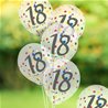 BALLONS 18 ANS EN LATEX - SACHET DE 6