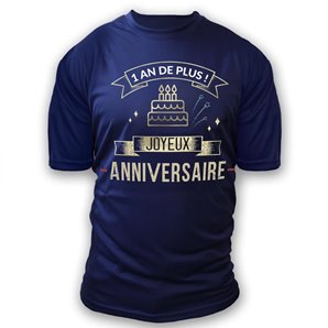 TEE-SHIRT ANNIVERSAIRE HOMME AVEC MARQUEUR