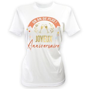 TEE-SHIRT ANNIVERSAIRE FEMME AVEC MARQUEUR