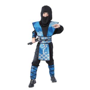 Costume Ninja 7/9 Ans Noir et Turquoise