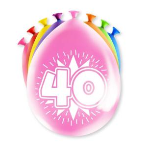 Ballon 40 Ans En Latex - Sachet De 8