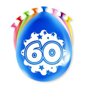 Ballon 60 Ans En Latex - Sachet De 8