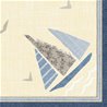 SERVIETTES EFFET TISSU SEAWAY - PAQUET DE 15