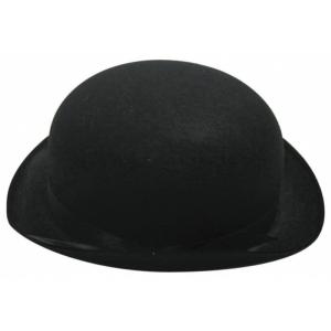 Chapeau melon noir en feutrine
