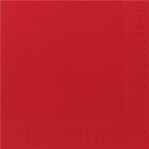 SERVIETTES PAPIER ROUGE 24X24CM - PAQUET DE 30