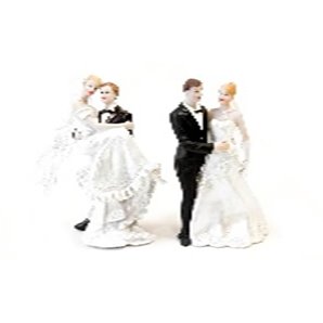 SUJET COUPLE MARIES ASSORTIS 17,5 CM