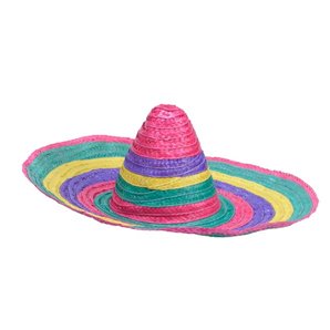 SOMBRERO MEXICAIN PAILLE MULTICOLORE