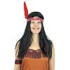 Perruque Indienne Avec Bandeau Et Plume