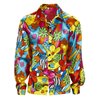 CHEMISE A FLEURS SATINEE TAILLE XL