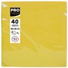 SERVIETTES PAPIER JAUNE 38X38CM - PAQUET DE 40