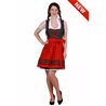 ROBE BAVAROISE ANNA-SOPHIE NOIR/ROUGE - TAILLE 48