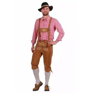 LEDERHOSEN 3/4 ULRICH CUIR MARRON - TAILLE XS (46)