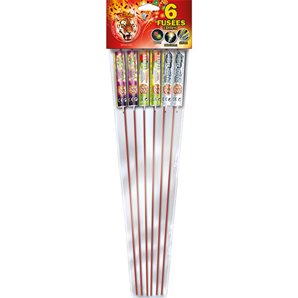 Fusées assorties - sachet de 6