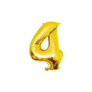 BALLON ALU OR 86 CM - CHIFFRE 4