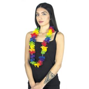 Collier hawaïen multicolore en polyester