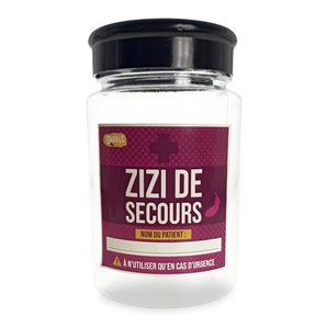 ZIZI DE SECOURS DANS BOITE TRANSPARENTE