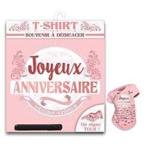 TEE-SHIRT JOYEUX ANNIVERSAIRE FEMME AVEC MARQUEUR