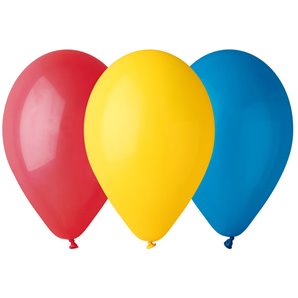 BALLONS UNIS ASSORTIS EN LATEX 25CM - SACHET DE 20