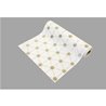 CHEMIN DE TABLE TOILE FLOCONS OR - 4 METRES