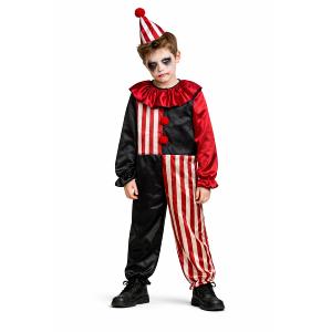 Costume Clown Horreur Rouge Et Noir Enfant 140 Cm