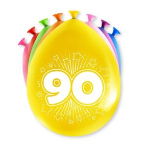 Ballon 90 Ans En Latex - Sachet De 8