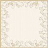 SUR-NAPPE EFFET TISSU GOLDEN GRACE CREME 84 X 84 CM