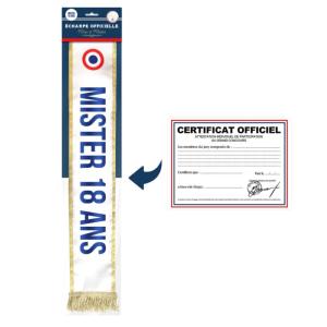Echarpe Mister 18 Ans Avec Certificat