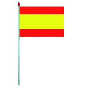 DRAPEAU ESPAGNE 10X15CM EN PAPIER GLACE