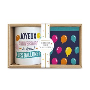 COFFRET MUG ET CHAUSSETTES ANNIVERSAIRE