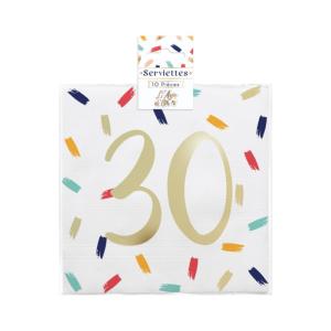 Serviettes Ouate 30 Ans - Paquet de 10
