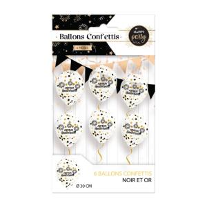 Ballon Joyeux Anniversaire En Latex - Sachet De 6