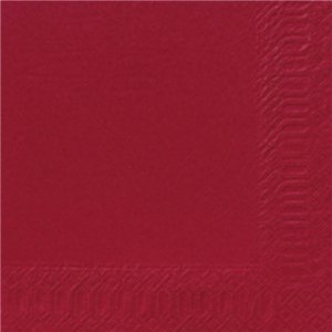 SERVIETTES PAPIER BORDEAUX 33X33CM X 25