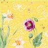 SERVIETTES EFFET TISSU SPRING LILIES - PAQUET DE 20