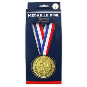 MEDAILLE 50 ANS AVEC RUBAN TRICOLORE