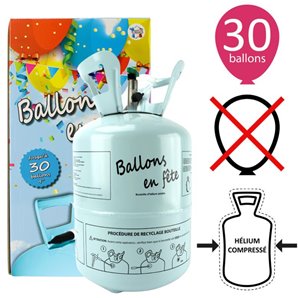 HELIUM POUR 30 BALLONS (SANS BALLONS) 6,8 Litres