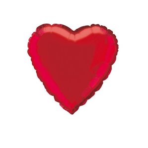 BALLON ALU COEUR ROUGE 45 CM