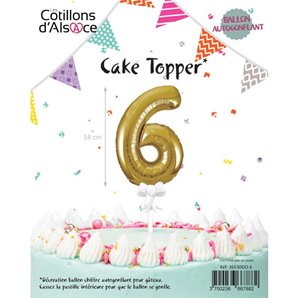 CAKE TOPPER CHIFFRE 6 OR