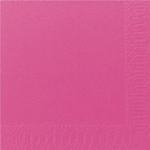 SERVIETTES PAPIER FUCHSIA 33X33CM X25