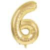 Ballon Chiffre 6 Or 36 Cm