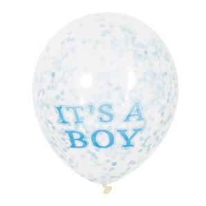 BALLONS CONFETTIS IT'S A BOY - SACHET DE 6