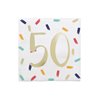 SERVIETTES 50 ANS 33 X 33 CM - PAQUET DE 10