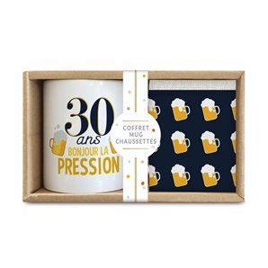 COFFRET MUG ET CHAUSSETTES 30 ANS