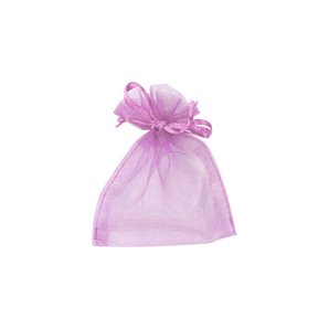 SACS ORGANZA AVEC LACETS ROSE - SACHET DE 10