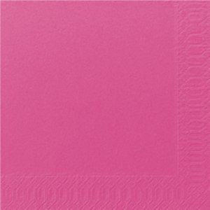 SERVIETTES PAPIER FUCHSIA 24X24CM - PAQUET DE 30