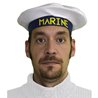 BERET MARIN TISSU IMPRIME MARINE