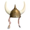 CASQUE VIKING AVEC CORNES ET TRESSES